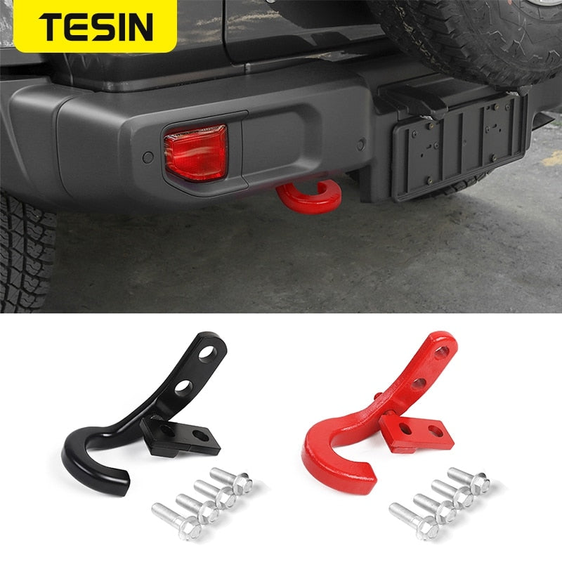 TESIN Car Exterior Parts Auto Trailer Hook for Jeep Wrangler JL Vehicle Towing Hook for Jeep Wrangler JL 2018+ Accessories