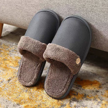 Load image into Gallery viewer, Ladies Slippers Removable Washable Cotton Slippers Outerwear Warm Velvet Cotton Slippers Winter Slides Bedroom Female Flip Flops
