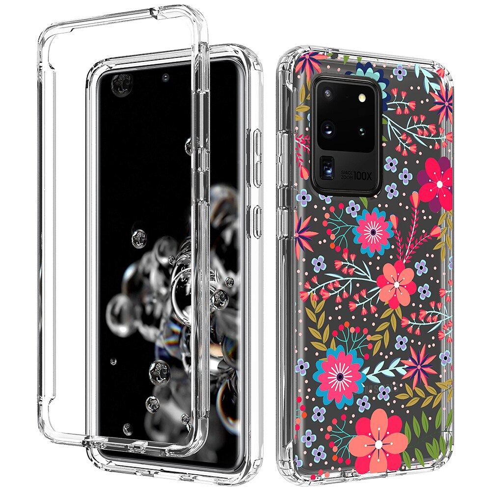 Sunjolly Shock Phone Case for Samsung Galaxy A21 A01 A11 A02S US J3 J7 2018 S9 S10 Plus S10E Transparent Cases Cover coque capa