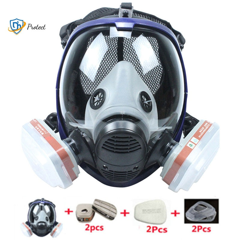 Chemical Mask 6800 7 in 1 Gas Mask Dustproof Respirator Paint Pesticide Spray Silicone Full Face Filters for Laboratory Welding