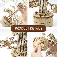 Load image into Gallery viewer, Robotime 255pcs DIY 3D Airplane Control Tower Wooden Puzzle Game Assembly Music Box Toy Gift for Children Kids Adult AMK41

