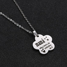Load image into Gallery viewer, Vintage Mama Flower Pendant Necklace Engrave Heart Inspiring Letter Star Stainless Stee Charm Choker Jewelry Mothers Day Gift

