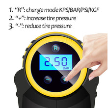 Load image into Gallery viewer, 120W Wireless Car Air Compressor  Handheld USB Rechargeable Tire Inflator Digital Inflatable Pump Pressure Gauge Car Accessories
