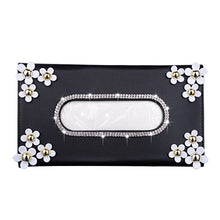 Load image into Gallery viewer, 1 Pcs Car Crystal Paper Box with Chrysanthemum Crystal Tissue Box Cae Interior Decoration Accessories for Sun Visor Type

