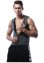 Load image into Gallery viewer, Twinso XS HOT Thermal Underwear Men Sport Shirt Top Neoprene Sauna Vest Zipper Jersey Waist Trainer Weight Loss Shapewear Jacket
