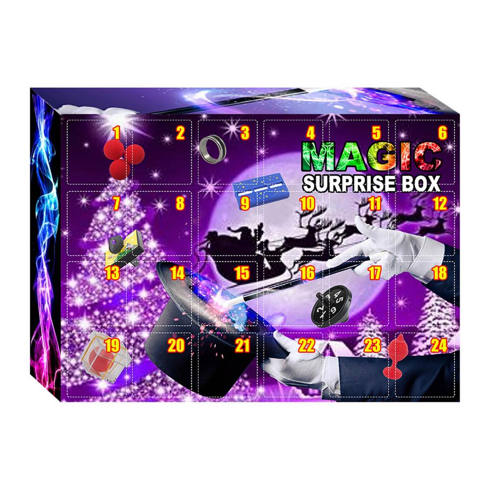 Puzzle Simple Magic Prop Beginners Magic Kit Set For Kids Gift Christmas Surprise Blind Box 24PCS Toys Xmas Advent Calendar