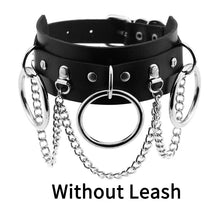 Load image into Gallery viewer, Sexy punk Choker Collar leather choker Bondage cosplay Goth jewelry women gothic necklace Harajuku accessories
