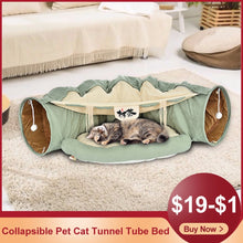 Load image into Gallery viewer, Collapsible Removeable Cat Tunnel Tube Pet Interactive Play Toys Warm Sleeping Bed Mat For Cat House Ferrets Puppy
