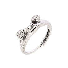 Load image into Gallery viewer, Hollow Animal Frog Rings for Adjustable Ring With Red Crystal Eye Over Retro Open Finger Jewelrys
