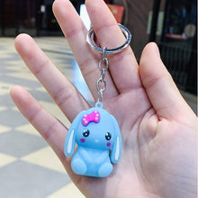 Load image into Gallery viewer, Silicone Rabbit Pendant Keychain Three-dimensional Cartoon Doll Bag Pendant Small Gift Creative Gift Key Chain
