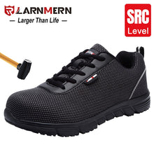 Load image into Gallery viewer, LARNMERN Men Steel Toe Safety Shoes For Men Lightweight Breathable Work Shoes Men&#39;s Security Footwear Protective Sneaker
