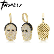 Load image into Gallery viewer, TOPGRILLZ 2020 New Iced Out Cubic Zirconia Gold Silver Color Pendant With Tennis Chain High Quality Hip Hop Jewelry For Gift Men
