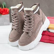 Load image into Gallery viewer, Winter Shoes Women 2021 New Fashion Shoes Lace-up Platform Boots Plus Velvet Padded Warmth Women Cotton Shoes Women Sports Shoes
