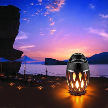 Load image into Gallery viewer, USB Led Flame Lights Bluetooth Speaker Outdoor Portable Led Flame Atmosphere Lamp Stereo Speaker Outdoor Camping Woofer
