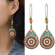 Load image into Gallery viewer, Boho High Quality 2020 New Wedding Party Jewelry Accessories Hot Sale Drop Earring 1Pair Water Drop India Ethnic Hollow Out
