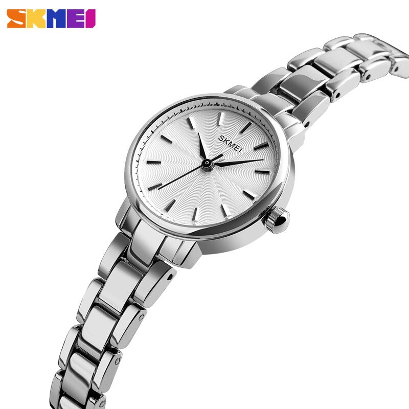 SKMEI Quartz Watches 2020 Fashion Top Brand Luxury Women Watch Casual Stainless Steel Bracelet Waterproof Womens Wristwatch