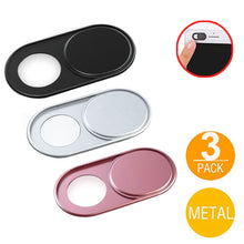 Load image into Gallery viewer, Laptop Camera lens Webcam Cover Fisheye Slider Ultra Thin Metal Web Camera Sticker Shutter for MacBook Pro iMac PC iPad Tablet
