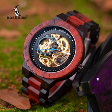 Load image into Gallery viewer, BOBO BIRD Men Automatic Mechanical Watches Male Luxury Wooden Men Watch Gift for Dad relogio masculino de luxo Christmas gift
