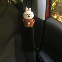 Load image into Gallery viewer, Cute Cartoon Bear Plush Car Sefety Seat Belt Cover Shoulder Pad Hand Brake Gear Shifter Cover Car Styling Interior Accessories
