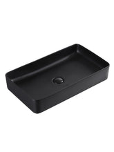 Load image into Gallery viewer, Black White Art Washbasin Modern Ceramic Bathroom Basin Simple Black Bathroom European Home Vessel Sinks
