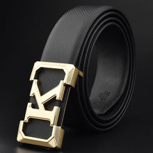 Load image into Gallery viewer, High Quality K designer mens belt black Letter Casual Genuine fashion Waist Strap leather White cintos masculinos ceinture homme
