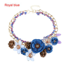 Load image into Gallery viewer, Fashion Women Crystal Big Flower Colar Choker Bib Chunky Statement Chain Pendant Necklace Jewelry
