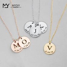 Load image into Gallery viewer, Charms for Jewelry Bracelet Personalized Bar Necklace Stainless Steel Jewelr Making Customized Nameplate Mom Gift Choker
