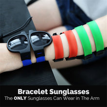 Load image into Gallery viewer, Fancy Slap Wristband Men Polarized Wrist Sunglasses Folding Women Roll Bracelet 2021 Trend Foldablen Square Sun Glasses
