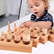 Load image into Gallery viewer, New Montessori Materials Montessori Block Toys Educational Games Cylinder Socket Wooden Math Toys for Parent Child Interaction
