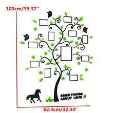 Load image into Gallery viewer, Acrylic 3D Family Photo Frame Tree Wall Stickers Removable DIY Art Wall Poster Decals Poster For Living Room Bedroom Home Decor

