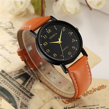 Load image into Gallery viewer, Luxury Top Brand Women Watch Yellow Dial Lady Watches Elegant Dress Steel Back Leather Strap Wrist Watch Clock Reloj Mujer 2020

