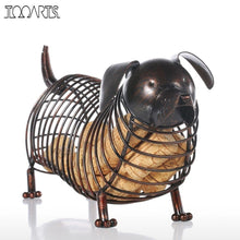 Load image into Gallery viewer, Tooarts Metal Animal Figurines Dachshund Wine Cork Container Modern Artificial Iron Craft Home Decoration Accessories Gift
