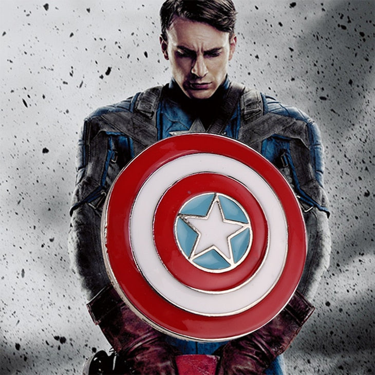 Captain America Brooch Logo Marvel Avengers Superhero Enamel Shield Pin Badge Fashion New Hot Movie Jewelry Men Women Wholesale