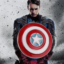 Load image into Gallery viewer, Captain America Brooch Logo Marvel Avengers Superhero Enamel Shield Pin Badge Fashion New Hot Movie Jewelry Men Women Wholesale
