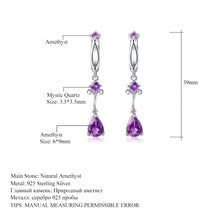 Load image into Gallery viewer, Gem&#39;s Ballet 2.87Ct Natural Purple Amethyst Drop Earring 925 Sterling Silver Flower Vintage Earrings For Women Fine Jewelry

