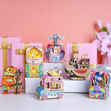 Load image into Gallery viewer, Robotime New Arrival DIY 3D Kitty Ballet Wooden Puzzle Game Assembly Moveable Music Box Toy Gift for Children Kids Adult AMD
