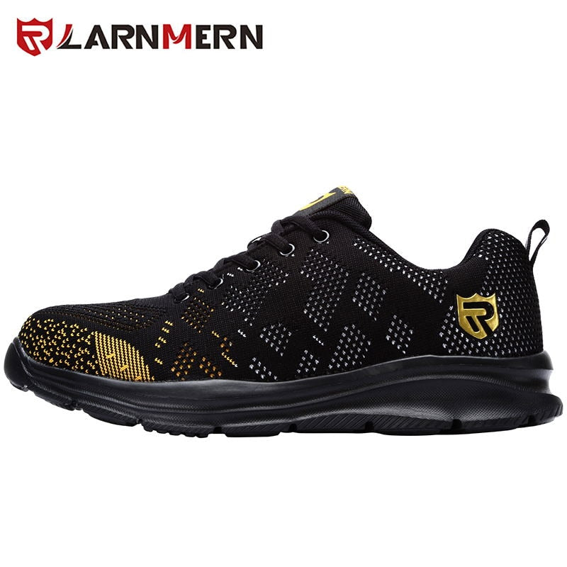 LARNMERN Lightweight Breathable Men Safety Shoes Steel Toe Work Shoes For Men Anti-smashing Construction Sneaker With Reflective