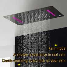 Load image into Gallery viewer, Bathroom Shower Set LED Ceiling Shower Head Thermostatic Faucet Concealed Panel Luxury Bath Mixer Rainfall Waterfall Bubble Mist
