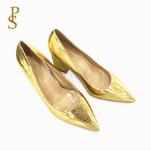 Load image into Gallery viewer, Stone grain high heels shoes Women shoes ladies party shoes

