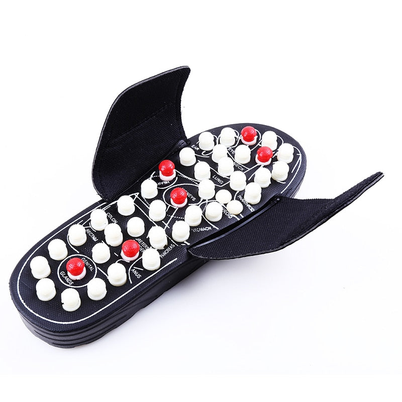 Acupoint Massage Slippers Sandal For Men Feet Chinese Acupressure Therapy Medical Rotating Foot Massager Shoes Unisex