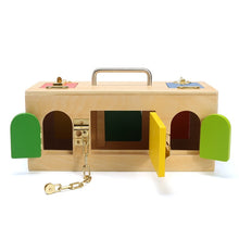 Load image into Gallery viewer, 1 Pc Wooden Montessori Practical Little Lock Box Baby Early Education Puzzle Unlock Toys Kindergarten Intelligence Teaching Tool
