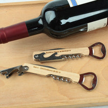 Load image into Gallery viewer, Custom Engraved Bottle Opener Corkscrew Knife Personalized Best Man Gift Groomsman Gift House Warming Gift Wedding Favor Gift
