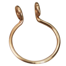 Load image into Gallery viewer, 2 Colors Available Fake Faux Septum Ring Made Of Either Yellow Or Rose Filled Hoop Fake Fake Piercing Clip On Nose Ring
