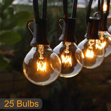 Load image into Gallery viewer, 25FT Patio string light Christmas G40 Globe Festoon bulb fairy string light outdoor party garden garland wedding Decorative
