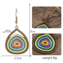 Load image into Gallery viewer, Bohemian Vintage Multicolor Round Pendant Earrings Boho Design Jewelry Fashion Woman Earring 2019 Jewelry Accessories Gifts

