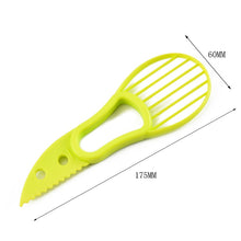 Load image into Gallery viewer, 3 In 1 Avocado Slicer Shea Corer Butter Fruit Peeler Cutter Pulp Separator Plastic Knife Kitchen Vegetable Tools Kitchen Gadgets
