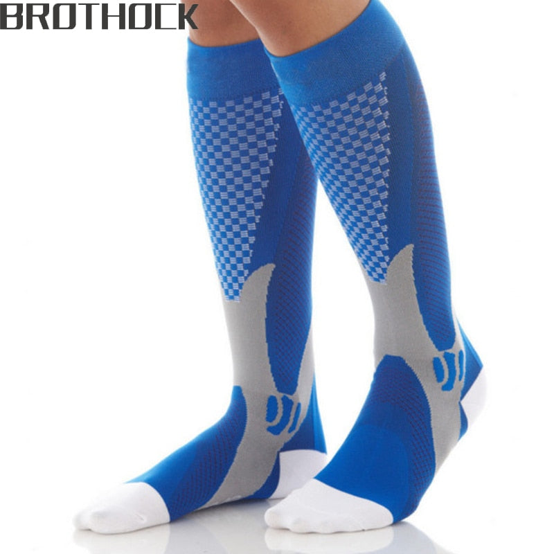 Brothock Compression stockings Running basketball football socks Nylon Anti-swelling stretch Outdoor sports compression socks