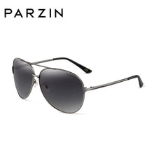 Load image into Gallery viewer, PARZIN Classic Aviation Men Sunglasses Brand Design Alloy Frame Pilot Polarized Sun Glasses For Driving Male Black UV400

