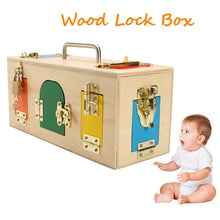 Load image into Gallery viewer, 1 Pc Wooden Montessori Practical Little Lock Box Baby Early Education Puzzle Unlock Toys Kindergarten Intelligence Teaching Tool
