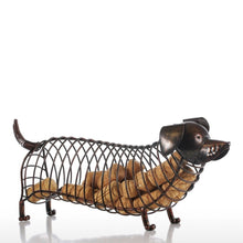 Load image into Gallery viewer, Tooarts Metal Animal Figurines Dachshund Wine Cork Container Modern Artificial Iron Craft Home Decoration Accessories Gift
